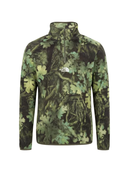 THE NORTH FACE Sportska sweater majica taupe siva / limeta / maslinasta zelena