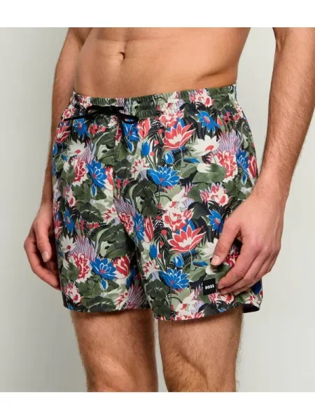 BOSS Pantaloni scurți de baie bărbătești Piranha verde
