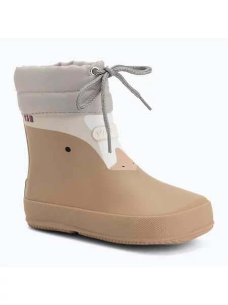 Gyermek gumicsizma Viking Footwear Alv Barefoot Mancsnyom bézs. Méret: 26 EU bézs