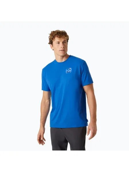 Olcsóbban. Férfi póló Helly Hansen Skog Recycled Graphic cobalt Méret: S kék