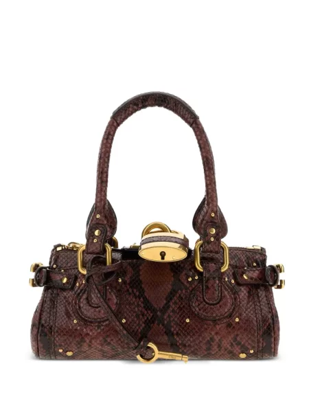 Geantă Chloé din piele maro
