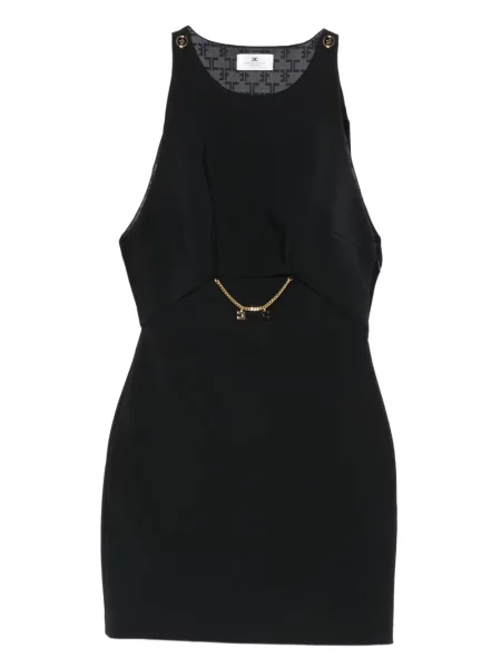 Mała mały sukienka mini Elisabetta Franchi garniturowa czarna