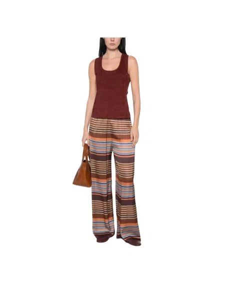 Top Max Mara zamszowy bez rękawów czerwony