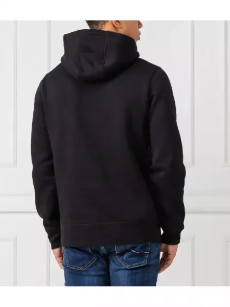 Tommy Hilfiger hanorac TOMMY LOGO HOODY negru
