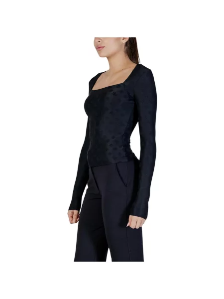 Halenka Guess s dlouhými rukávy černá