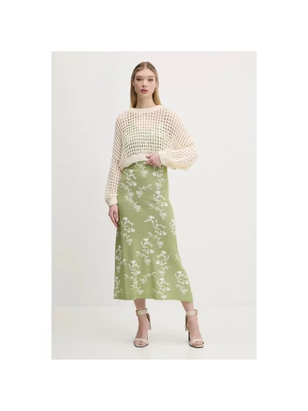Desigual sukienka i sweter DANA maxi rozkloszowana zielony