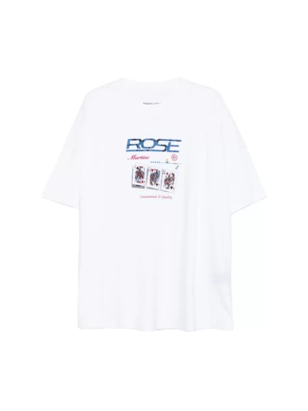 Martine Rose t-shirt Oversized S/S wzorzysty biały