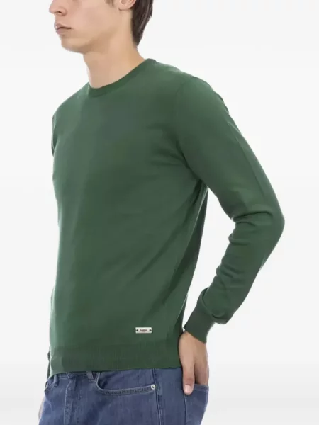 Pulover Baldinini cu decolteu rotund verde