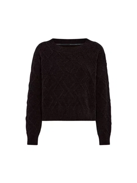 Aksamitny sweter Rrd brązowy