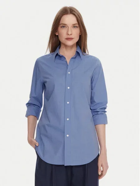Polo Ralph Lauren koszula regular z kołnierzykiem klasycznym niebieski
