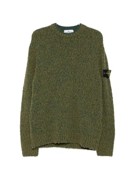 Lung pulover Stone Island cu strasuri verde