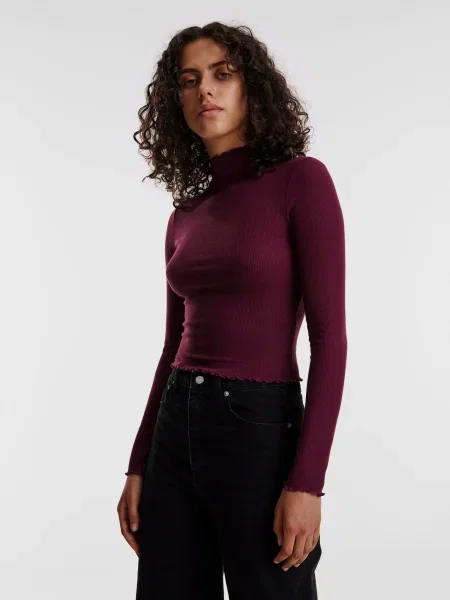 EDITED Tricou Daniela burgundy roșu