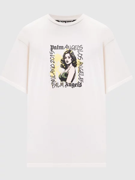 Футболка Pinup кольору айворі Palm Angels бежева