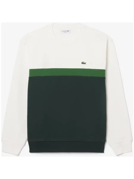 Bluza Lacoste Color Block Fleece zielony granatowy S biały