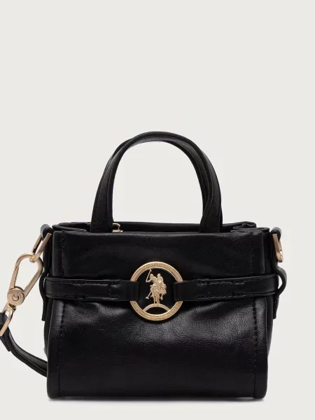 U.S. Polo Assn. geantă crossbody pentru femei cu imitație de piele CLANMAGHERY negru