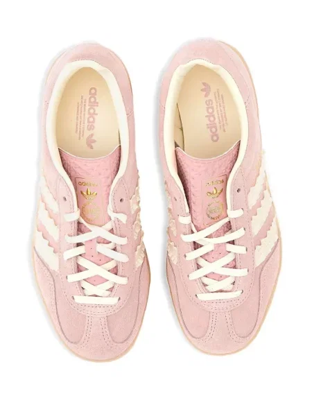 Sneakerși Adidas Samba cu dungi din piele de căprioară alb