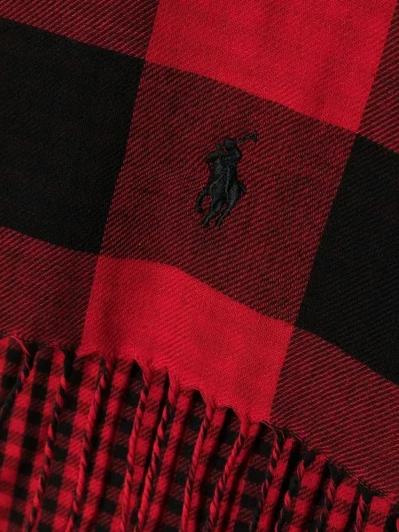 Taškuotas grįžtamas kepurė Polo Ralph Lauren su lankeliu raudona