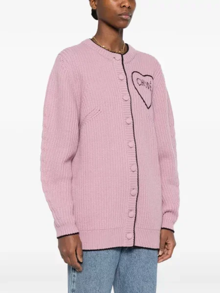 Cardigan Chloé tricotate roz