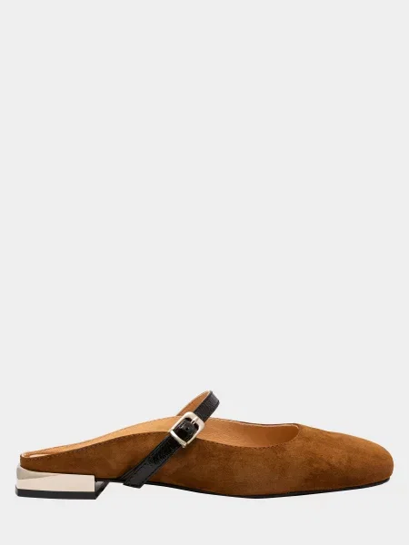 Велюровые мюли Enzo Verratti коричневые