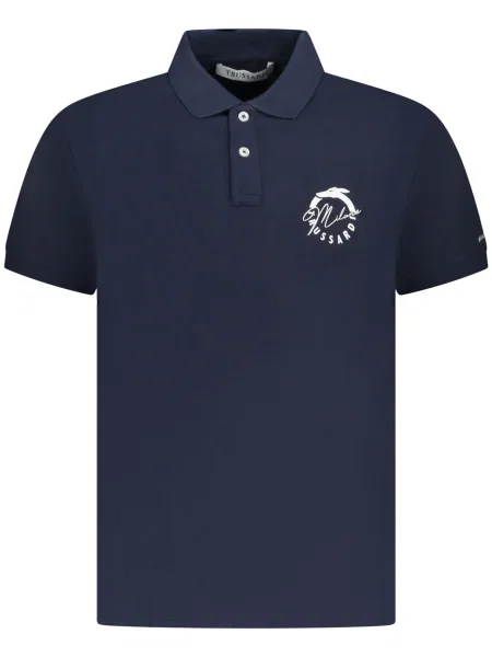 Polo majica Trussardi s kratkimi rokavi modra