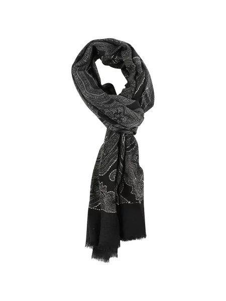 Fular Altea cu imagine cu model paisley negru