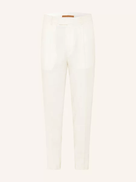 Zegna Oblekové Kalhoty Slim Fit Ze Lnu režná