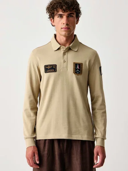 Tricou cu mânecă lungă Aeronautica Militare bej