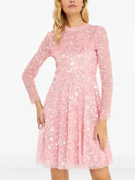 Rochie mini Needle & Thread cu paiete de costum roz