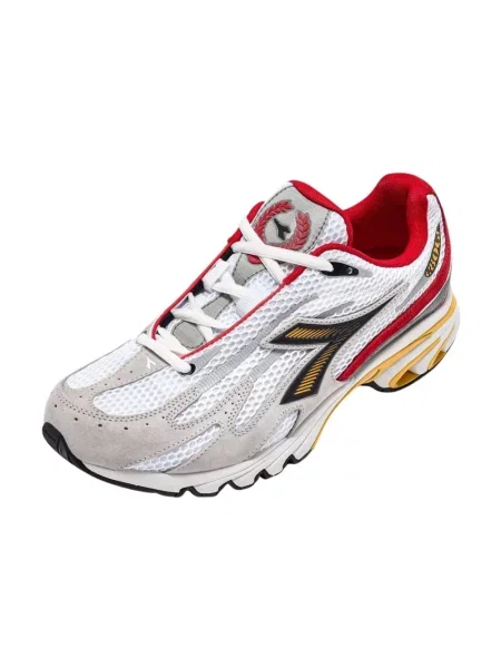 Sneakersy Diadora chunky do biegania zamszowe białe