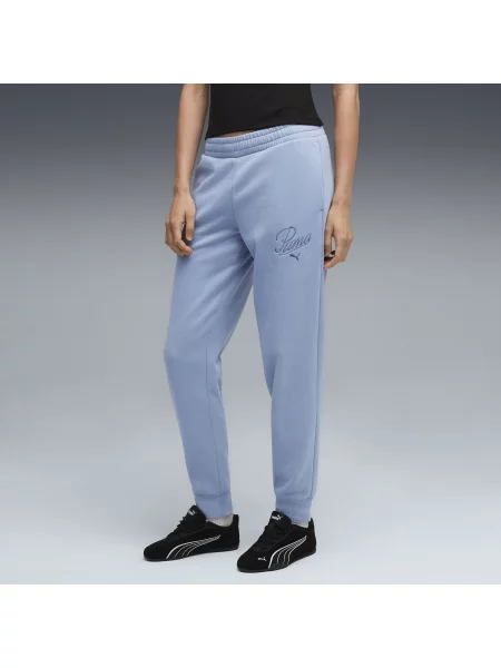 PUMA spodnie dresowe Essentials Script Odzież XXS niebieski