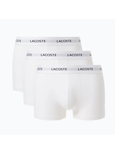 Boxeri pentru bărbați Lacoste 3 pack white alb