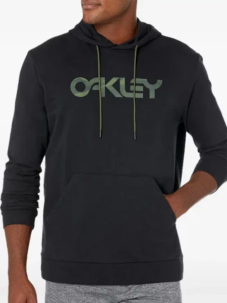 Majica s kapuljačom Oakley s printom crna