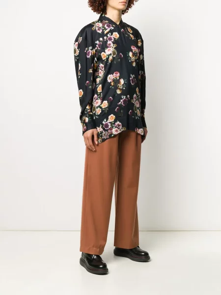 Bluzka Vivienne Westwood w kwiatki z nadrukiem czarna