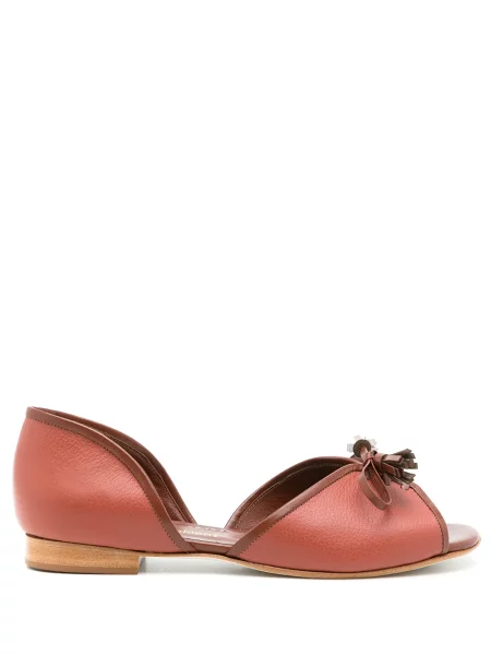 Кожени балеринки Sarah Chofakian кафяво