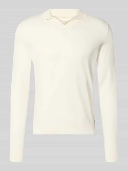 Sweter z dzianiny z dodatkiem model MANICA LUNGA' Markup biały