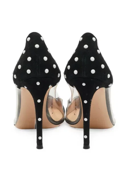 Pantofi cu toc Gianvito Rossi cu perle alb