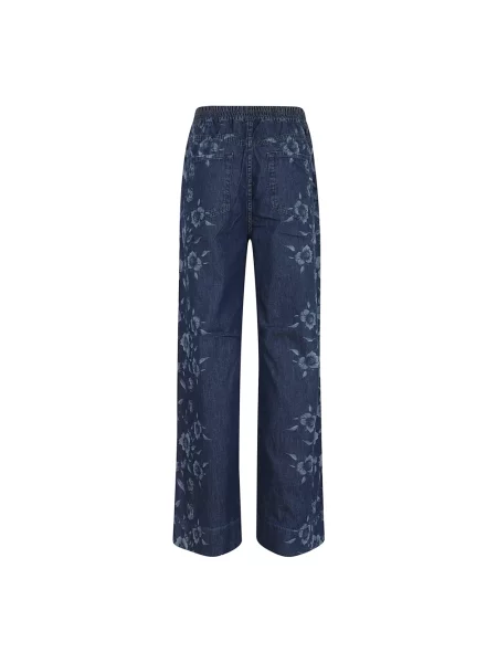 Jeansy Pinko w kwiatki niebieskie