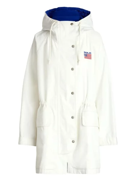 Kožené s límcem džínové šortky Polo Ralph Lauren s výšivkou modré