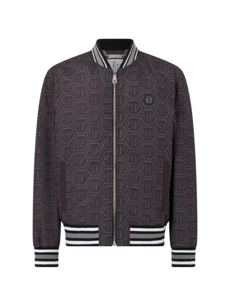 Geacă bomber Philipp Plein cu imagine negru
