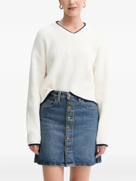 Curea Levi's® cu broderie cu cataramă cu dungi albastru