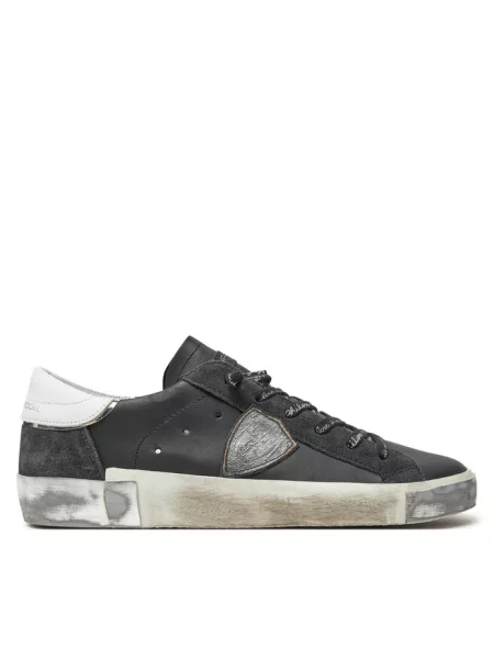 Sneakersy Philippe Model zamszowe do tenisa czarne