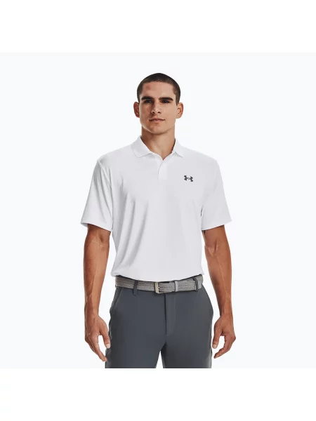 Koszulka polo Under Armour Matchplay Polo white/pitch gray biała