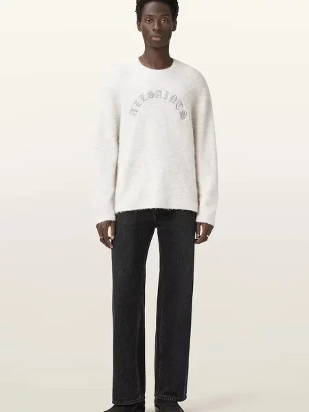 Шерстяной легкий свитер Allsaints белый