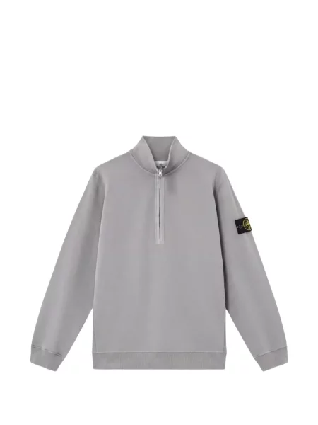 Hanorac din fleece Stone Island din fleece cu strasuri gri