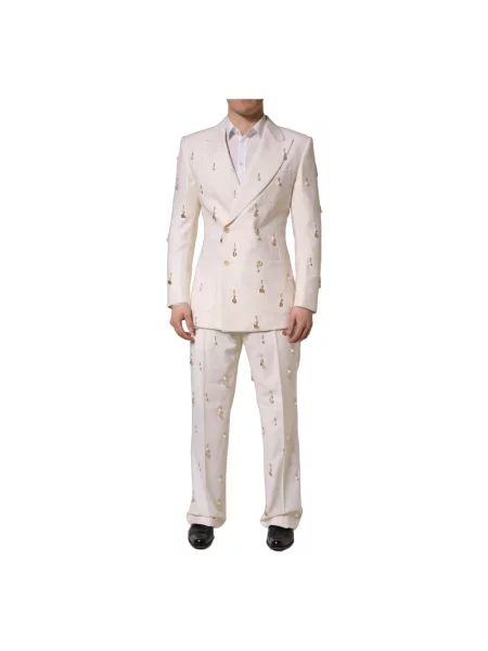 Garnitur Dolce And Gabbana wełniany biały