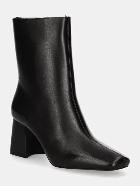 HUGO cizme de piele Ariela femei cu drept negru