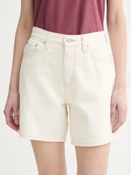 Levi's szorty jeansowe HIGH BAGGY beżowe