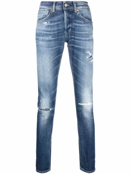 Blugi skinny Dondup zdrențuiți skinny fit albastru