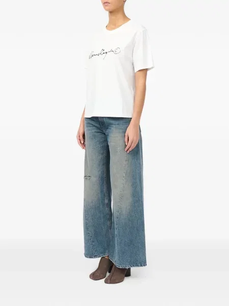 Póló Mm6 Maison Margiela nyomtatás fehér