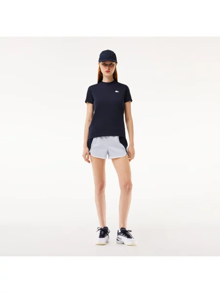Lacoste Sportowa Koszulka Z Bawełny Technicznej Ultra Dry granatowa